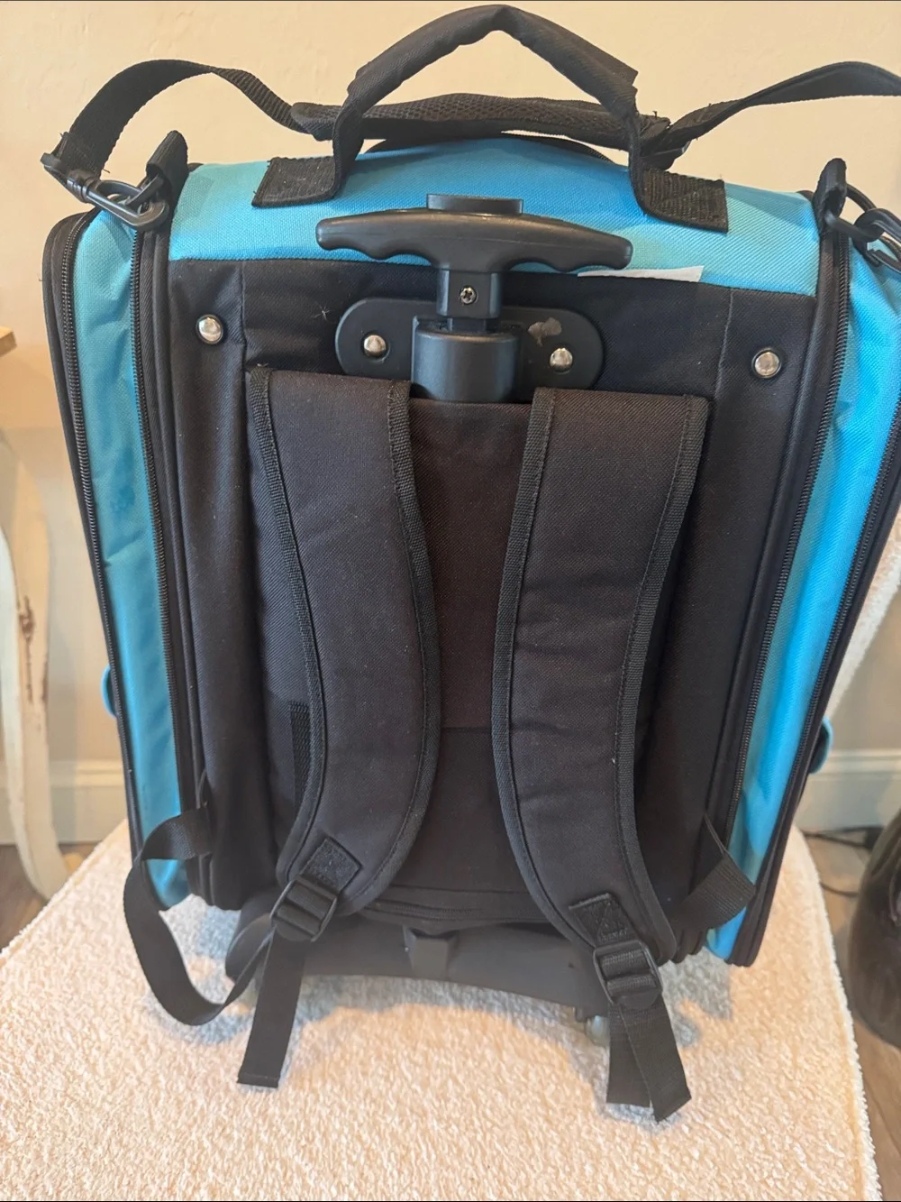Pet Gear Blue and Black Soft-Sided Pet Carrier Backpack